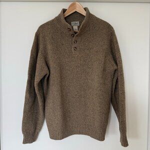 L.L. Bean Lambswool 1/4 Button Sweater